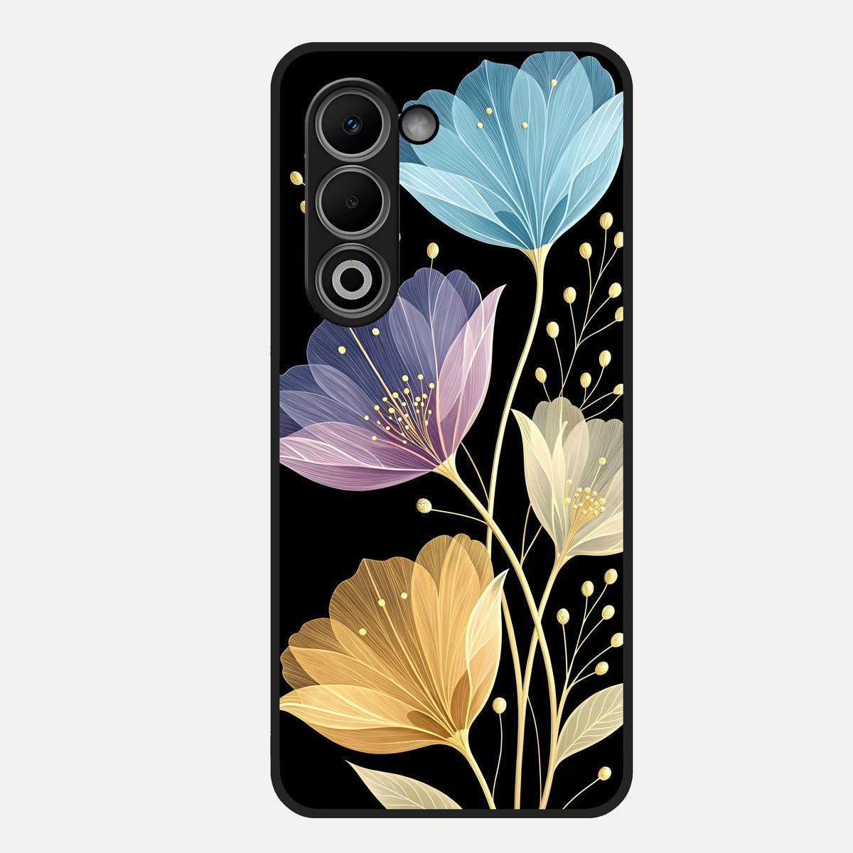  Flower Bloom Glow Glass Case For Oppo A5 5G back cover – full design glossy printed glass finish