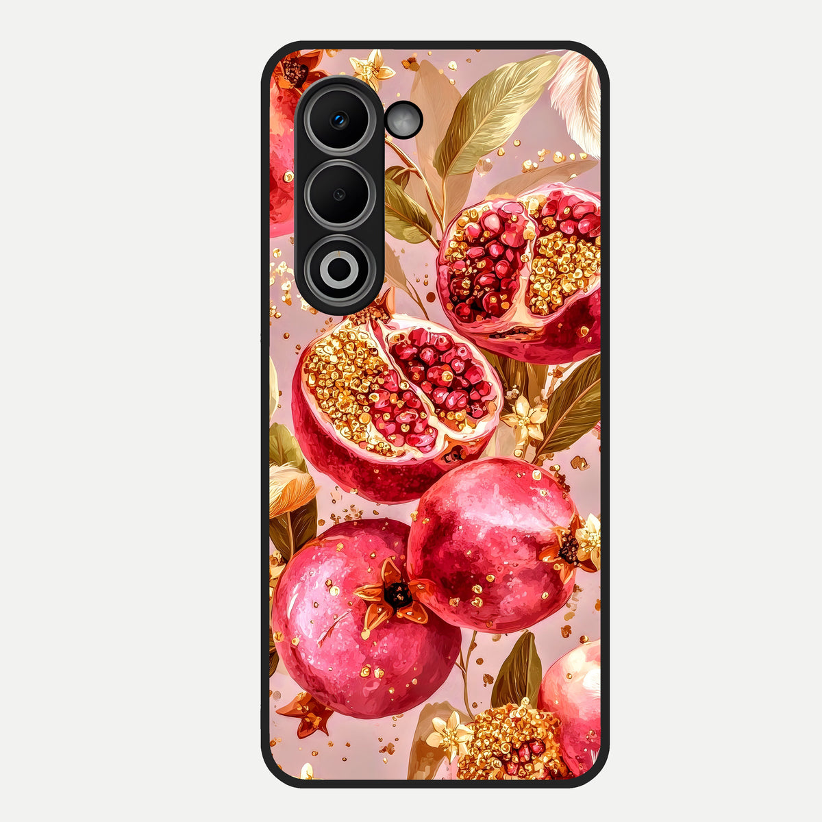  Golden Bloom Glow Glass Case For Oppo A5 5G back cover – full design glossy printed glass finish