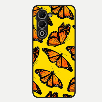  Golden Wing Flight Glass Case For Oppo A5 5G back cover – full design glossy printed glass finish