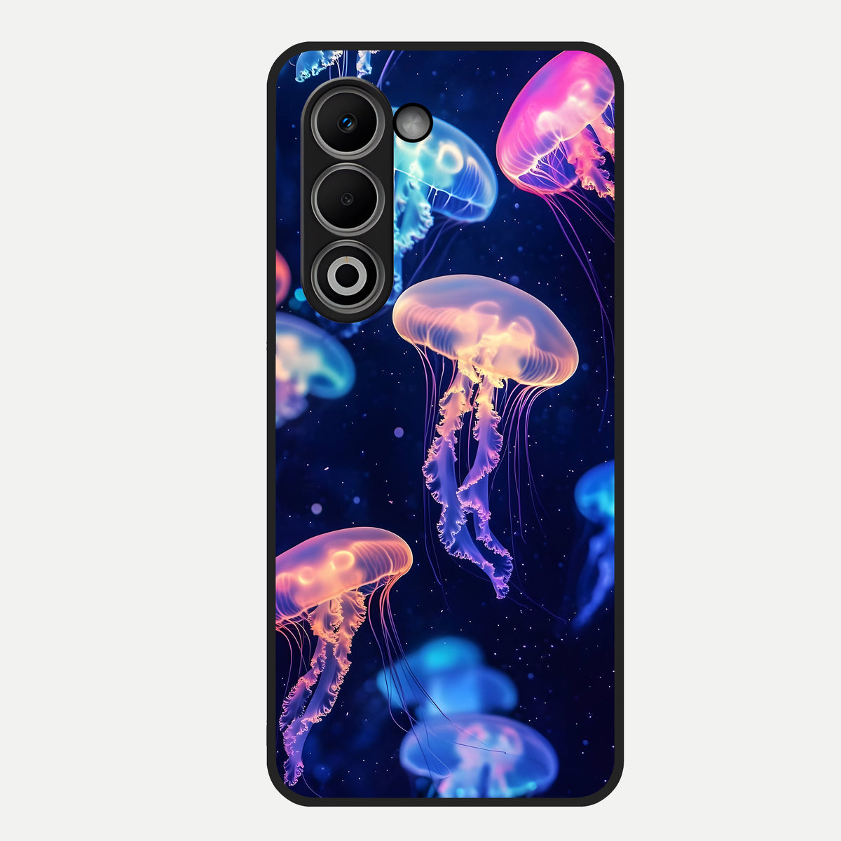  Jellyfish Pattern Glass Case For Oppo A5 5G back cover – full design glossy printed glass finish