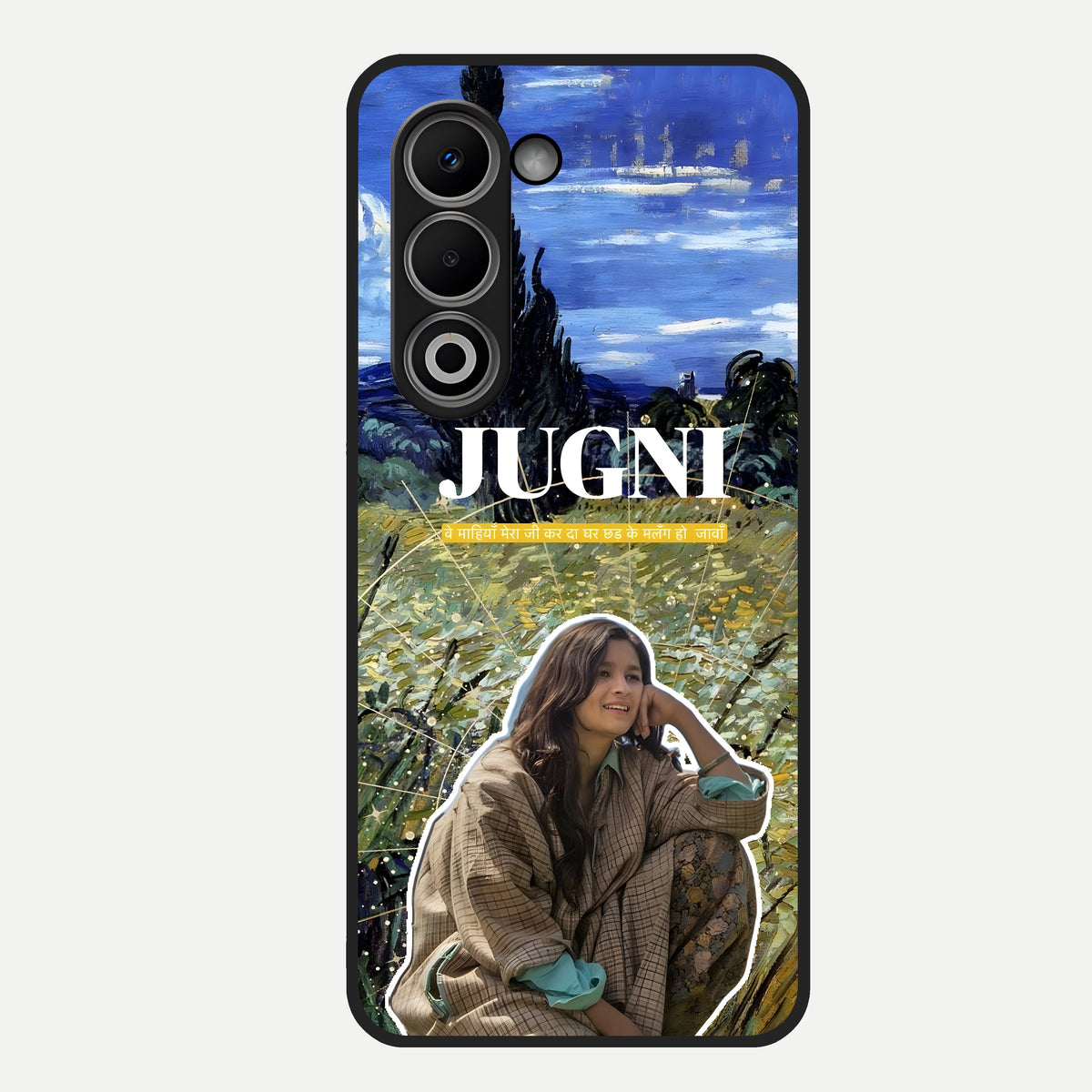  Jugni Soul Vibes Glass Case For Oppo A5 5G back cover – full design glossy printed glass finish