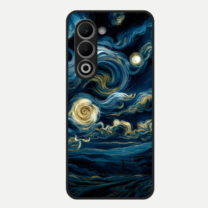  Midnight Sky Whirl Glass Case For Oppo A5 5G back cover – full design glossy printed glass finish