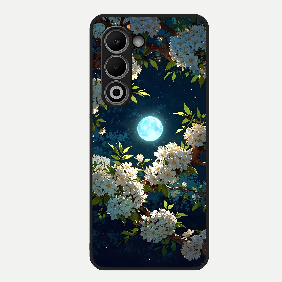  Moonlit Blossom Dream Glass Case For Oppo A5 5G back cover – full design glossy printed glass finish