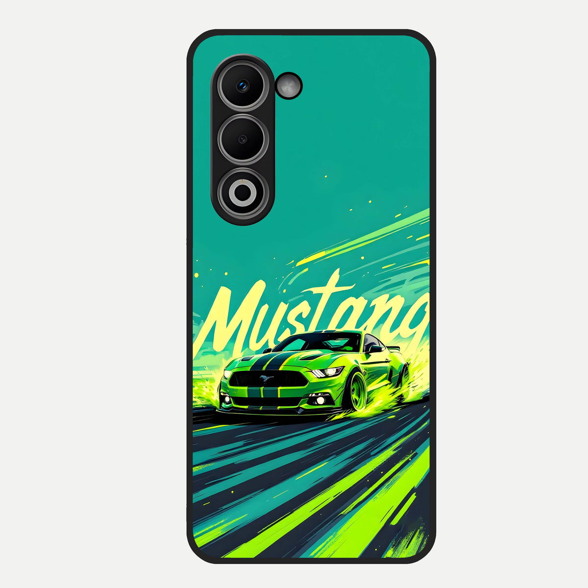  Mustang Bang Glass Case For Oppo A5 5G back cover – full design glossy printed glass finish