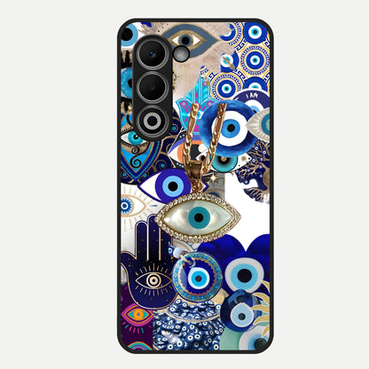  Mystic Charm Eye Glass Case For Oppo A5 5G back cover – full design glossy printed glass finish