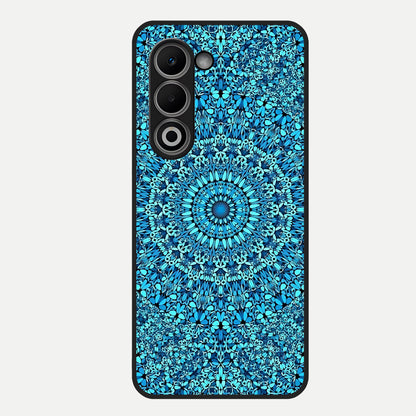  Ocean Bloom Mandala Glass Case For Oppo A5 5G back cover – full design glossy printed glass finish