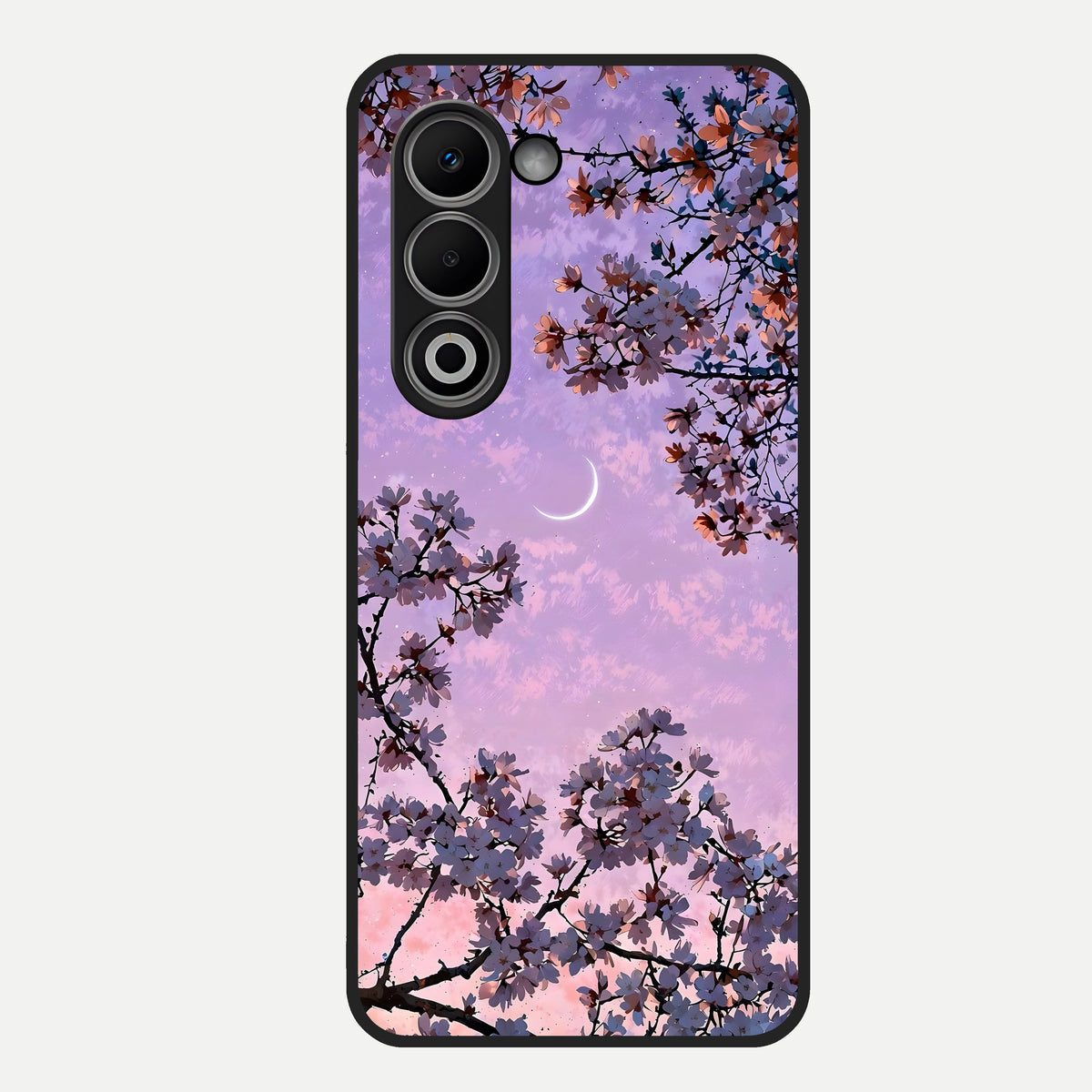  Purple Serenity Moon Glass Case For Oppo A5 5G back cover – full design glossy printed glass finish