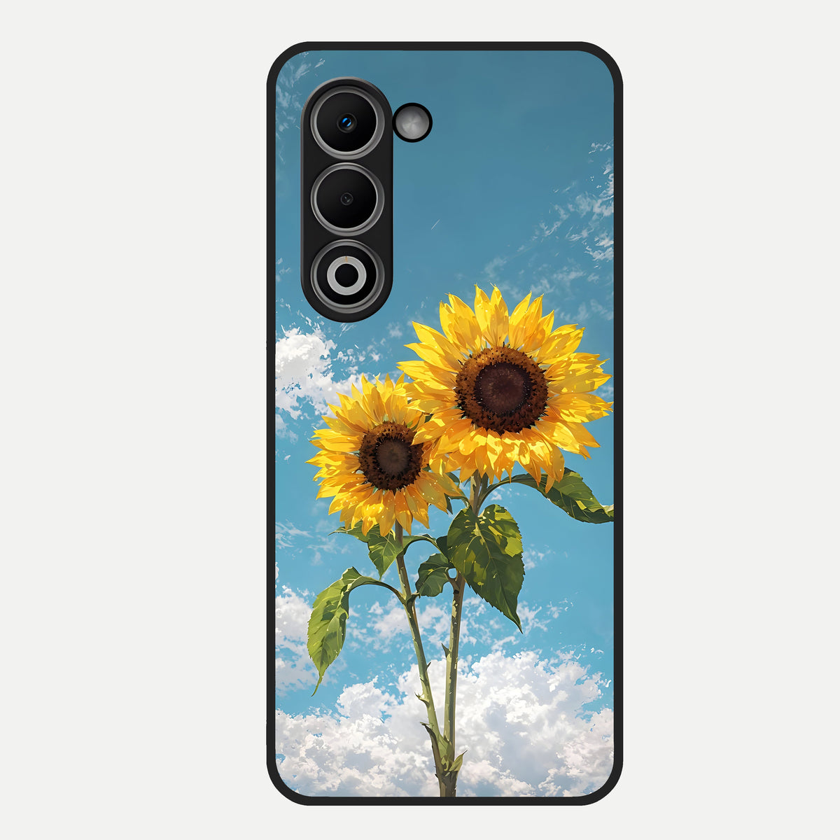  Sunlit Daisy Glow Glass Case For Oppo A5 5G back cover – full design glossy printed glass finish