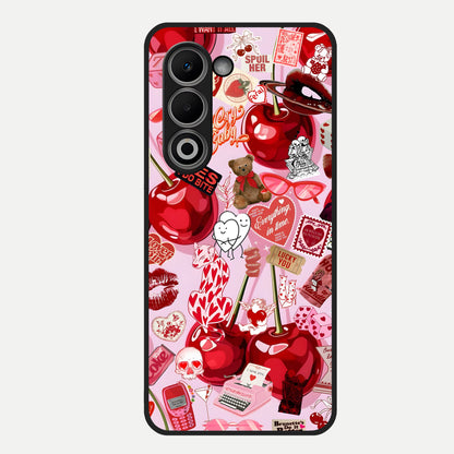  Sweet Cherry Chaos Glass Case For Oppo A5 5G back cover – full design glossy printed glass finish