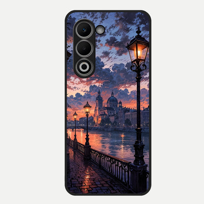  Twilight River Lights Glass Case For Oppo A5 5G back cover – full design glossy printed glass finish