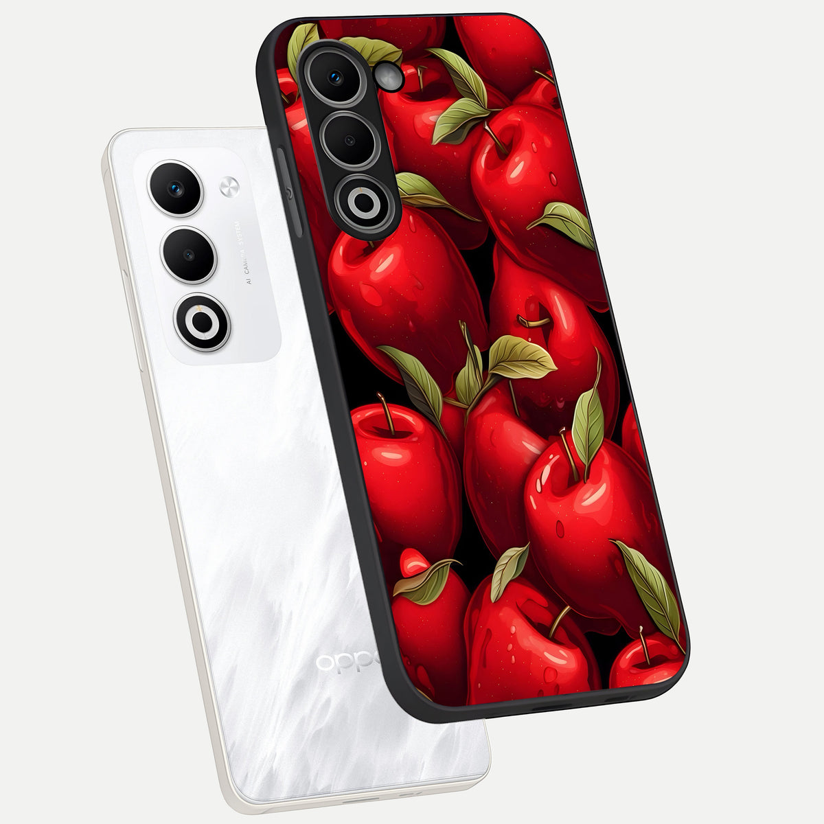 Apple Pattern phone case For Oppo A5 5G showing premium glass back cover with detailed artwork