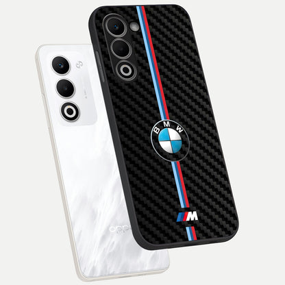  BMW Pattern phone case For Oppo A5 5G showing premium glass back cover with detailed artwork