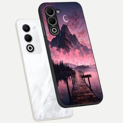  Beautiful Mountain View phone case For Oppo A5 5G showing premium glass back cover with detailed artwork