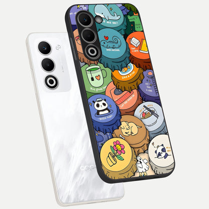  Coins Patterns phone case For Oppo A5 5G showing premium glass back cover with detailed artwork