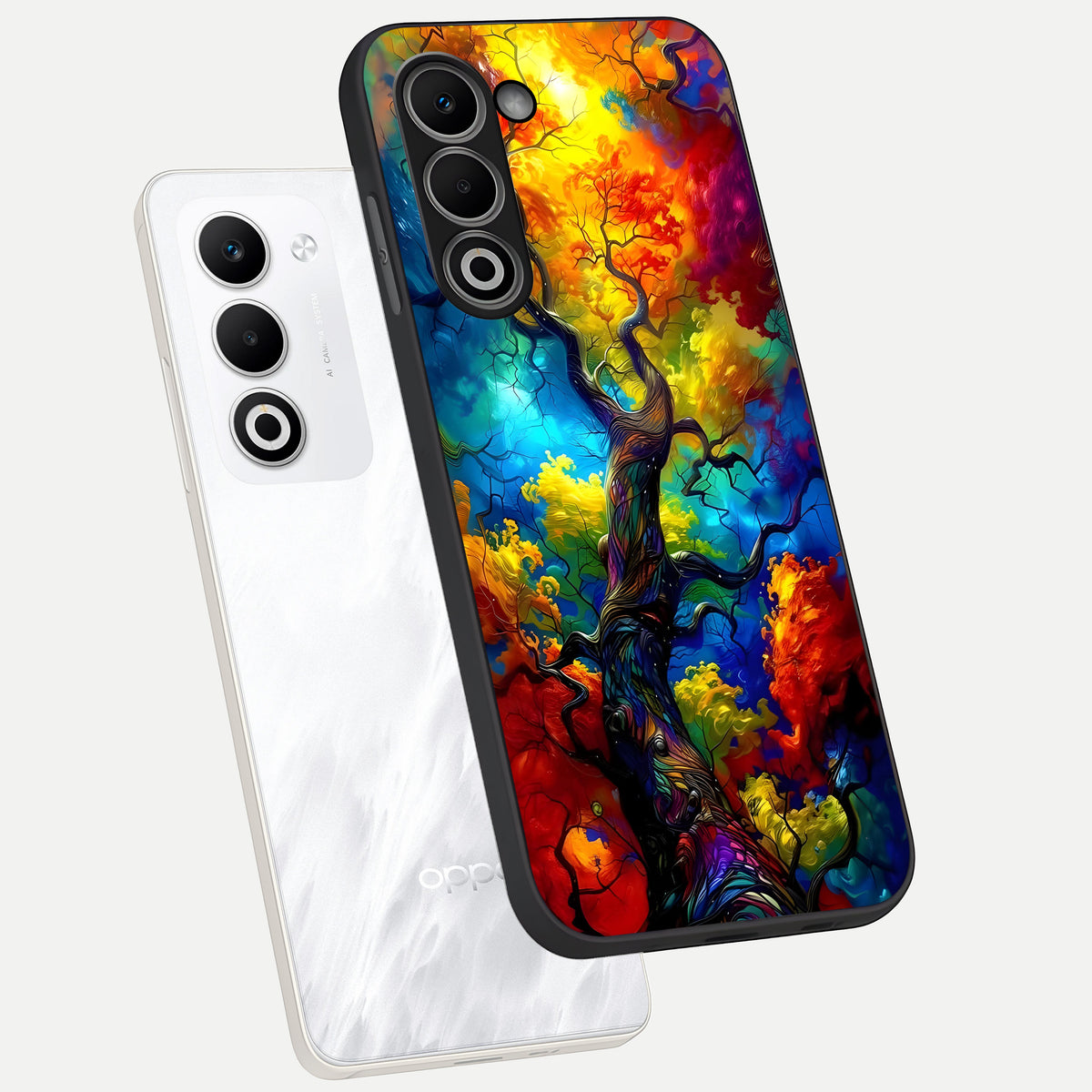 Colorful Soda Bottles phone case For Oppo A5 5G showing premium glass back cover with detailed artwork