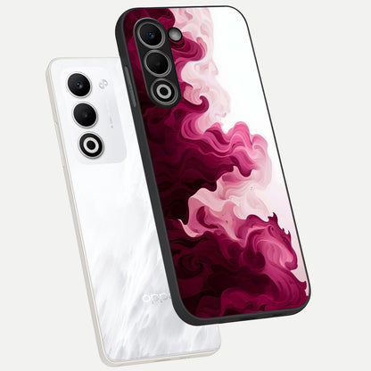  Crimson Wave Flow phone case For Oppo A5 5G showing premium glass back cover with detailed artwork