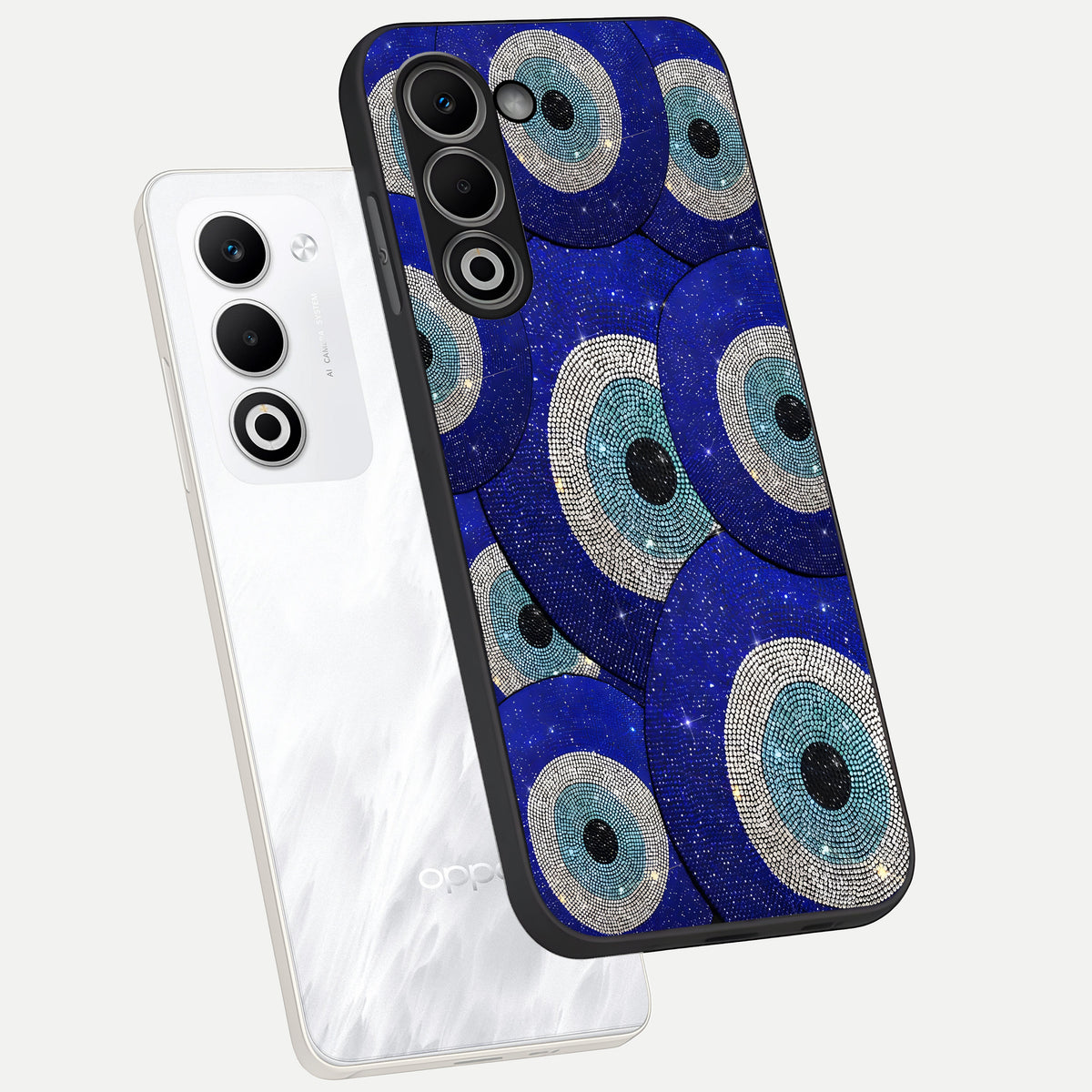  Galaxy Eye Flow phone case For Oppo A5 5G showing premium glass back cover with detailed artwork