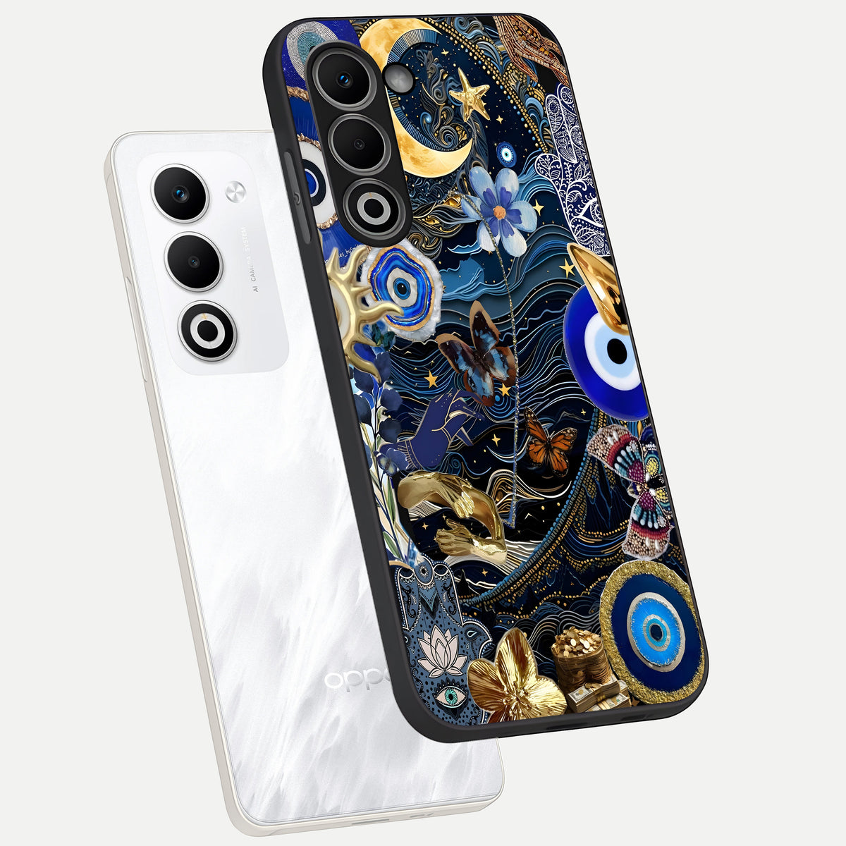  Golden Moon Magic phone case For Oppo A5 5G showing premium glass back cover with detailed artwork