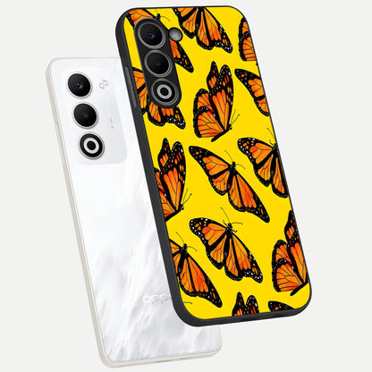  Golden Wing Flight phone case For Oppo A5 5G showing premium glass back cover with detailed artwork