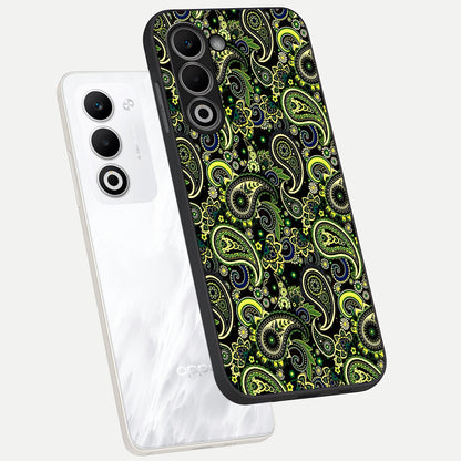  Green Lemon phone case For Oppo A5 5G showing premium glass back cover with detailed artwork