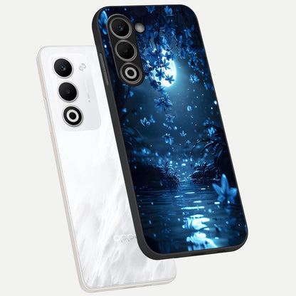  Moonlight Petal Dream phone case For Oppo A5 5G showing premium glass back cover with detailed artwork