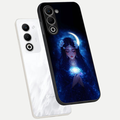  Mystic Moon Queen phone case For Oppo A5 5G showing premium glass back cover with detailed artwork