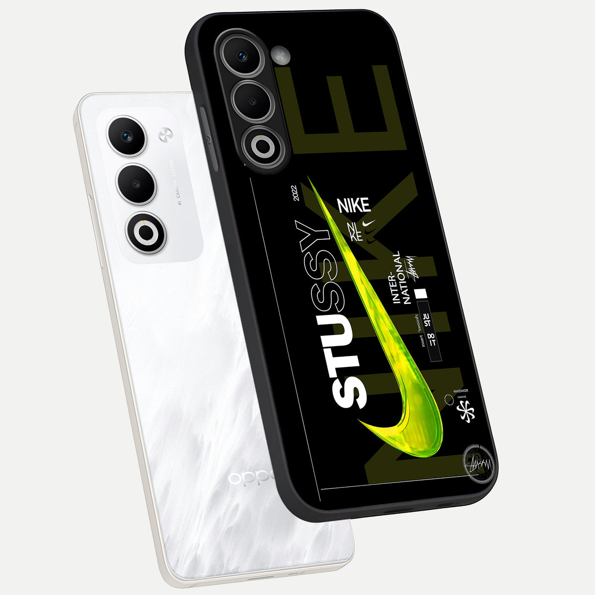  Neon Street Edition phone case For Oppo A5 5G showing premium glass back cover with detailed artwork