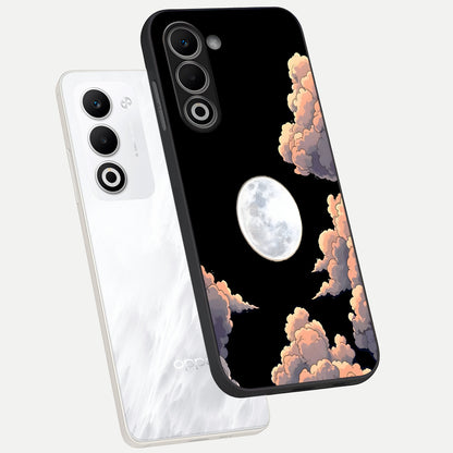 Shade Cloud Moon phone case For Oppo A5 5G showing premium glass back cover with detailed artwork