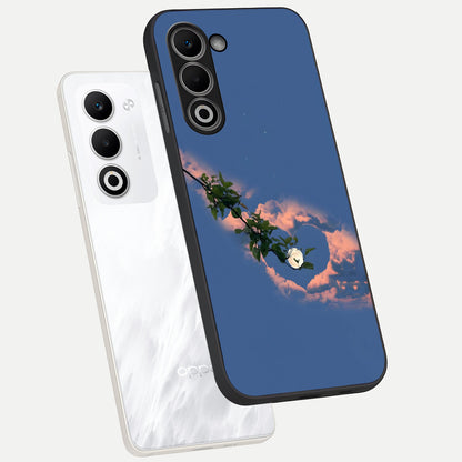  Sky Under Tree phone case For Oppo A5 5G showing premium glass back cover with detailed artwork