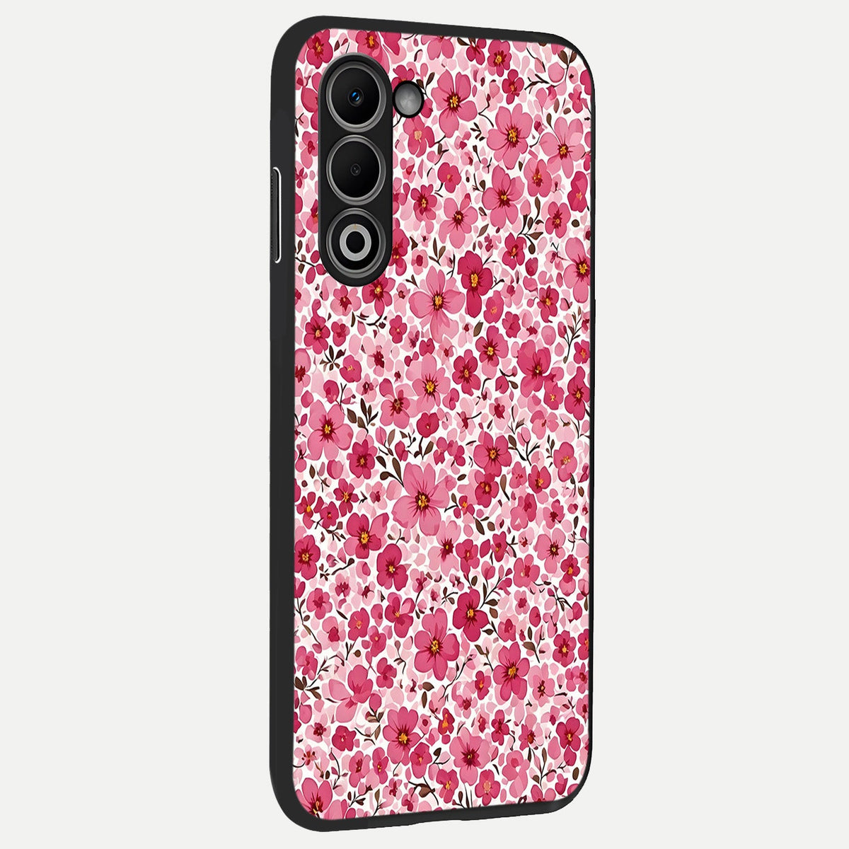  Cherry Blossom Charm back cover For Oppo A5 5G slim fit glass case with vibrant aesthetic design
