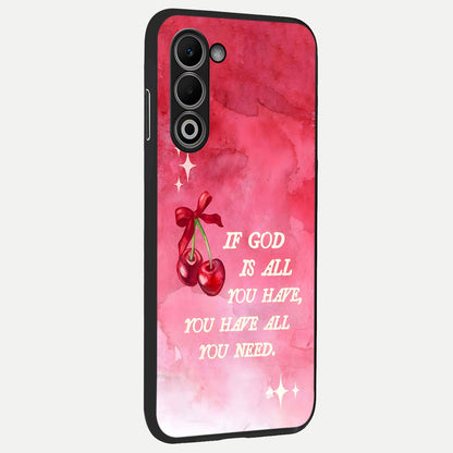  Cherry Quote back cover For Oppo A5 5G slim fit glass case with vibrant aesthetic design