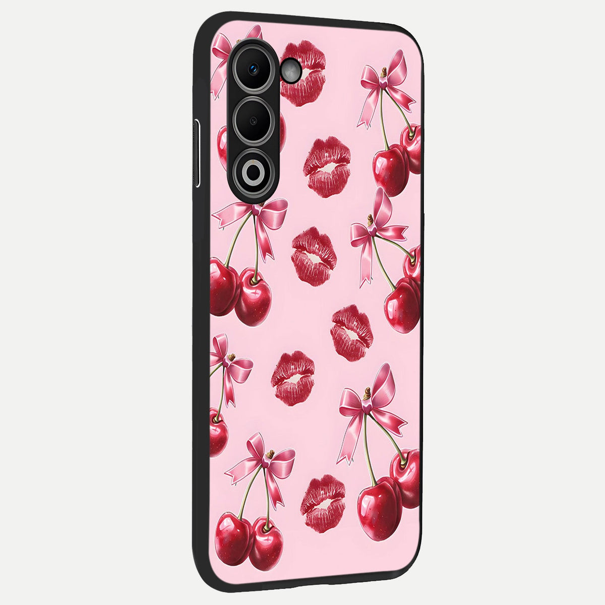  Cherry With Lips back cover For Oppo A5 5G slim fit glass case with vibrant aesthetic design