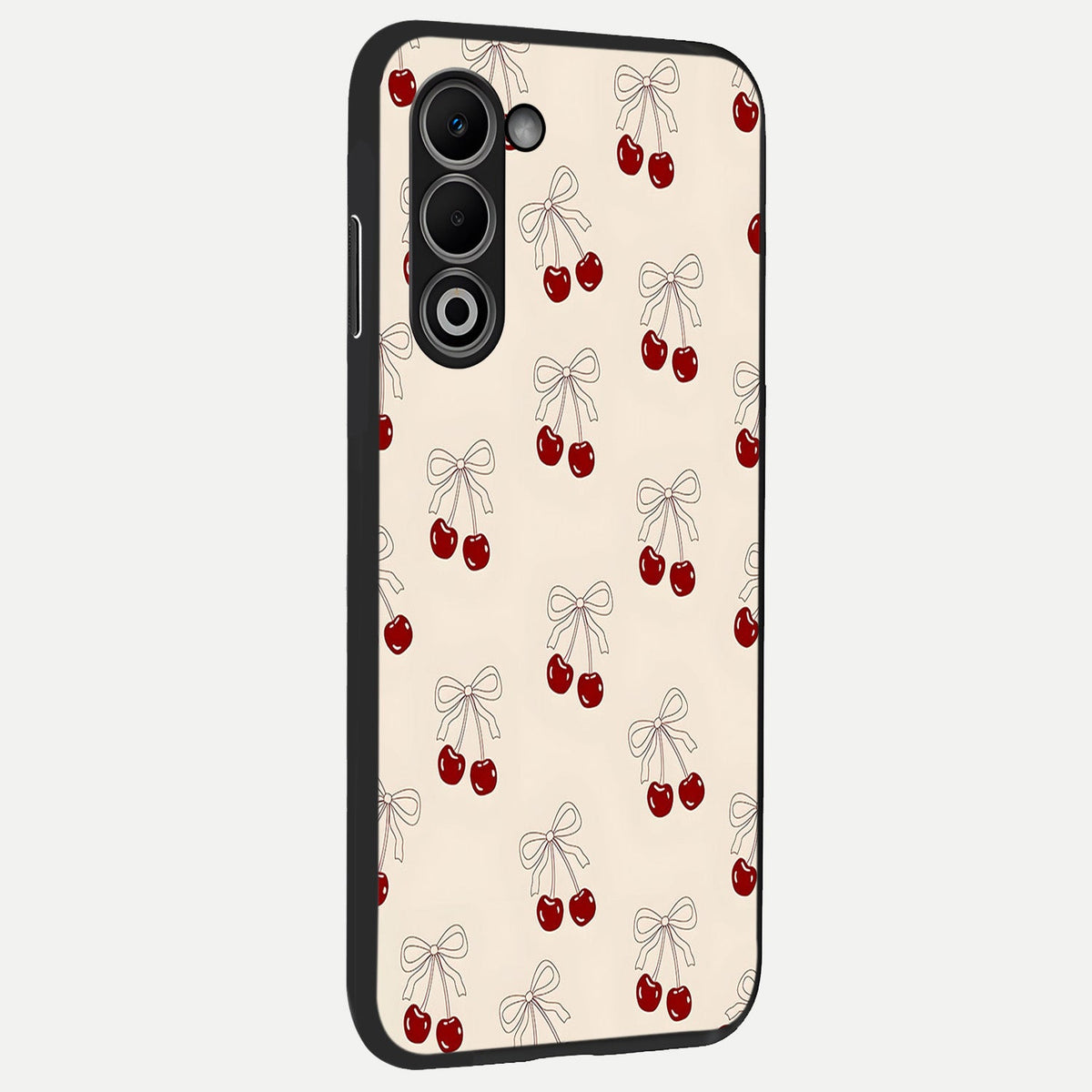  Cute Cherry Pattern back cover For Oppo A5 5G slim fit glass case with vibrant aesthetic design
