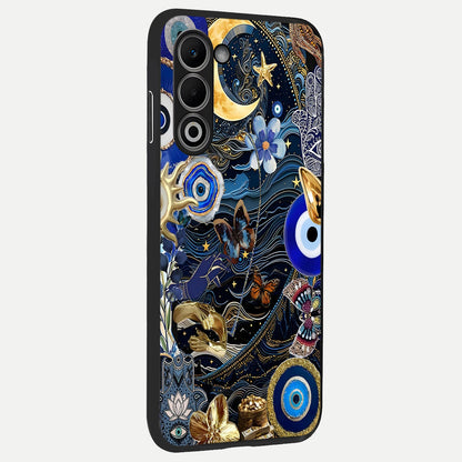  Golden Moon Magic back cover For Oppo A5 5G slim fit glass case with vibrant aesthetic design