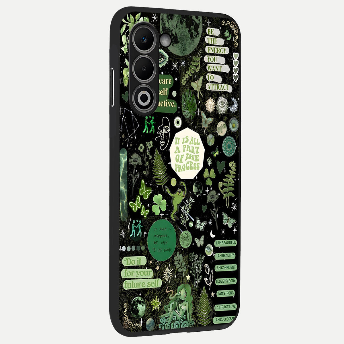 Green Mandala Pattern back cover For Oppo A5 5G slim fit glass case with vibrant aesthetic design