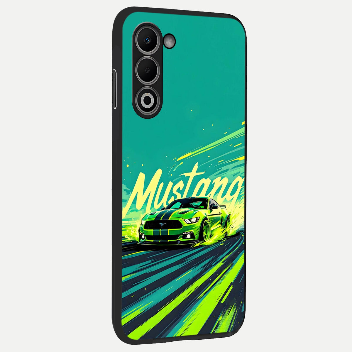  Mustang Bang back cover For Oppo A5 5G slim fit glass case with vibrant aesthetic design