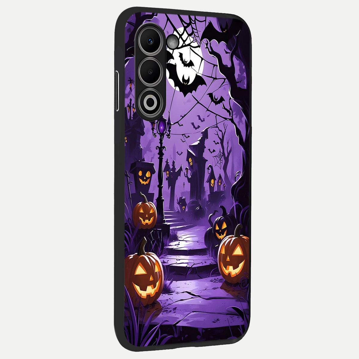  Pumpkin Patch Halloween back cover For Oppo A5 5G slim fit glass case with vibrant aesthetic design
