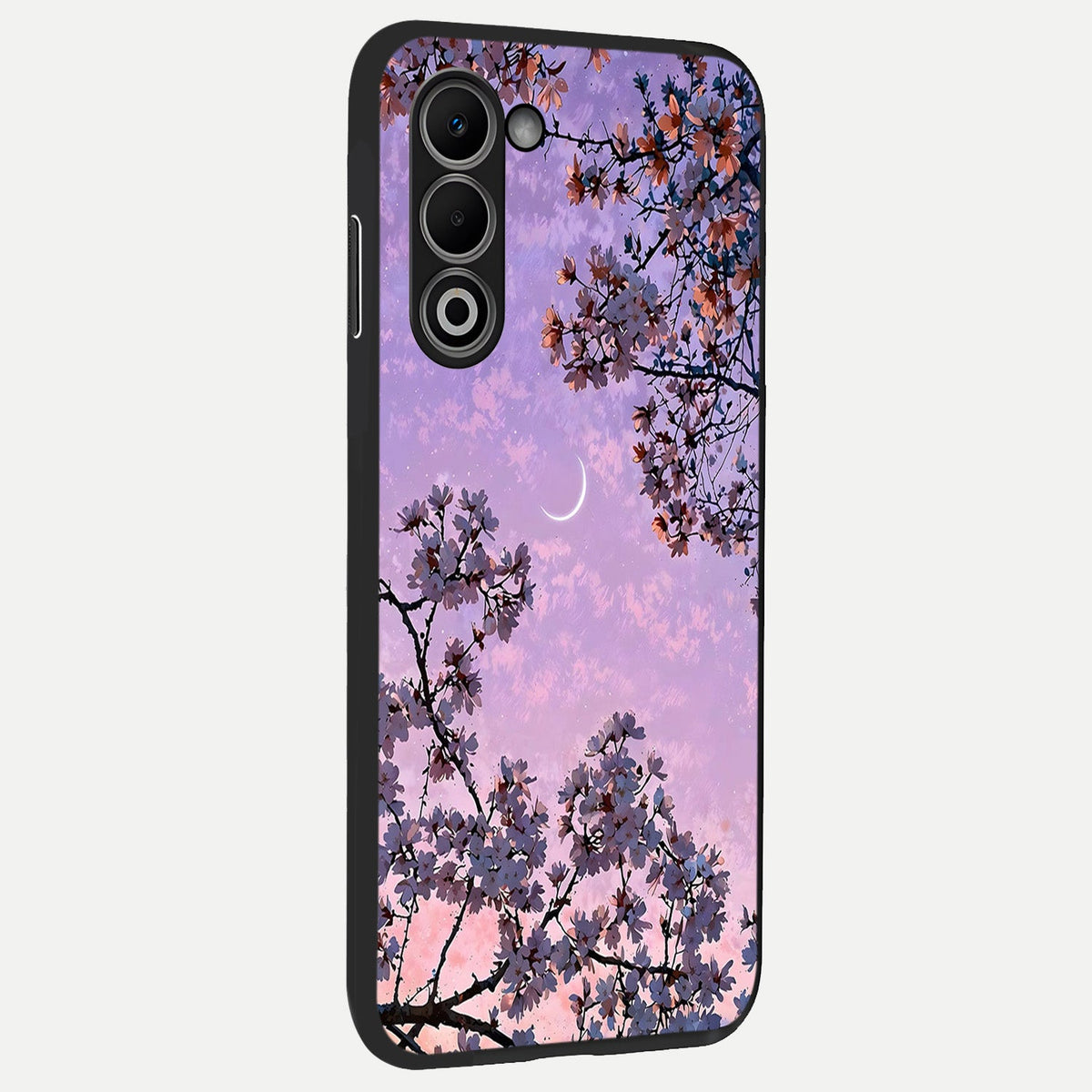  Purple Serenity Moon back cover For Oppo A5 5G slim fit glass case with vibrant aesthetic design
