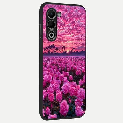  Rose Sunset Valley back cover For Oppo A5 5G slim fit glass case with vibrant aesthetic design