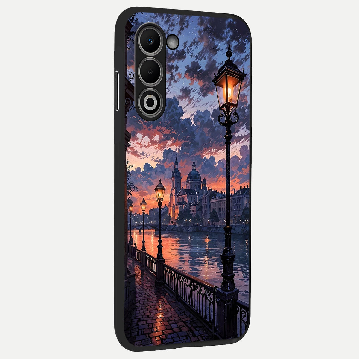  Twilight River Lights back cover For Oppo A5 5G slim fit glass case with vibrant aesthetic design