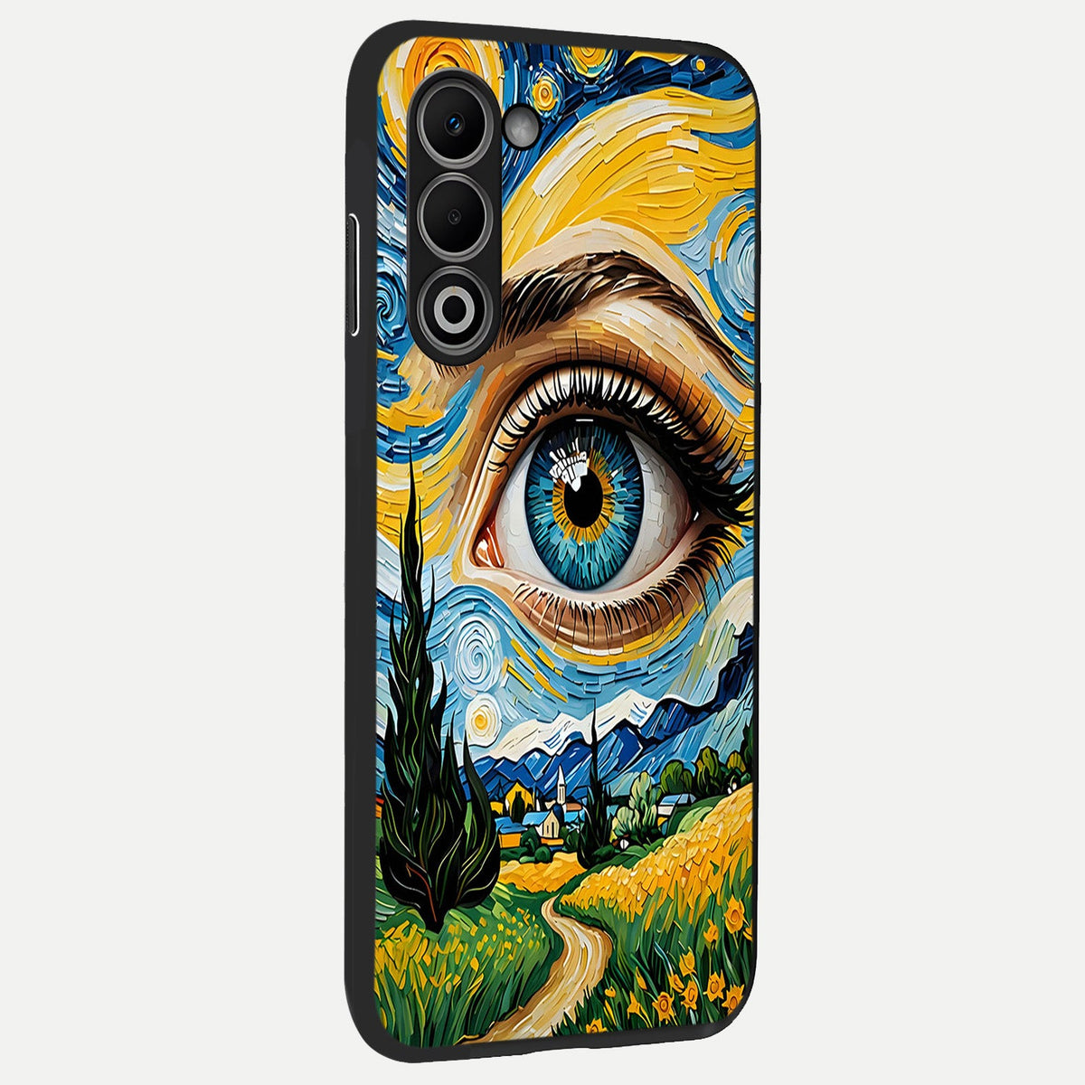  Van Gogh Eye back cover For Oppo A5 5G slim fit glass case with vibrant aesthetic design