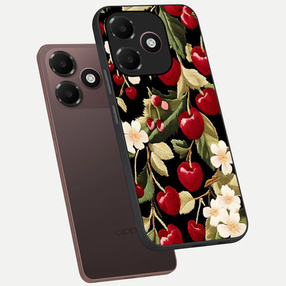  Blooming Spendor Bird phone case For Oppo A6C 5G showing premium glass back cover with detailed artwork