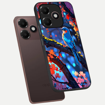  Blooming Water Drift phone case For Oppo A6C 5G showing premium glass back cover with detailed artwork