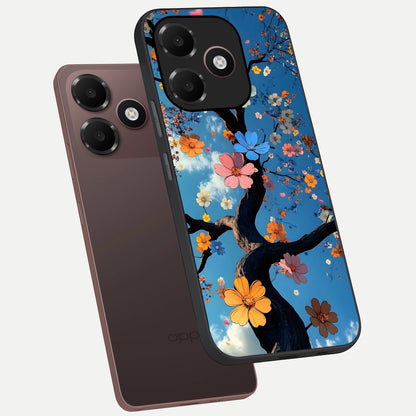  Blossom Dream Sky phone case For Oppo A6C 5G showing premium glass back cover with detailed artwork
