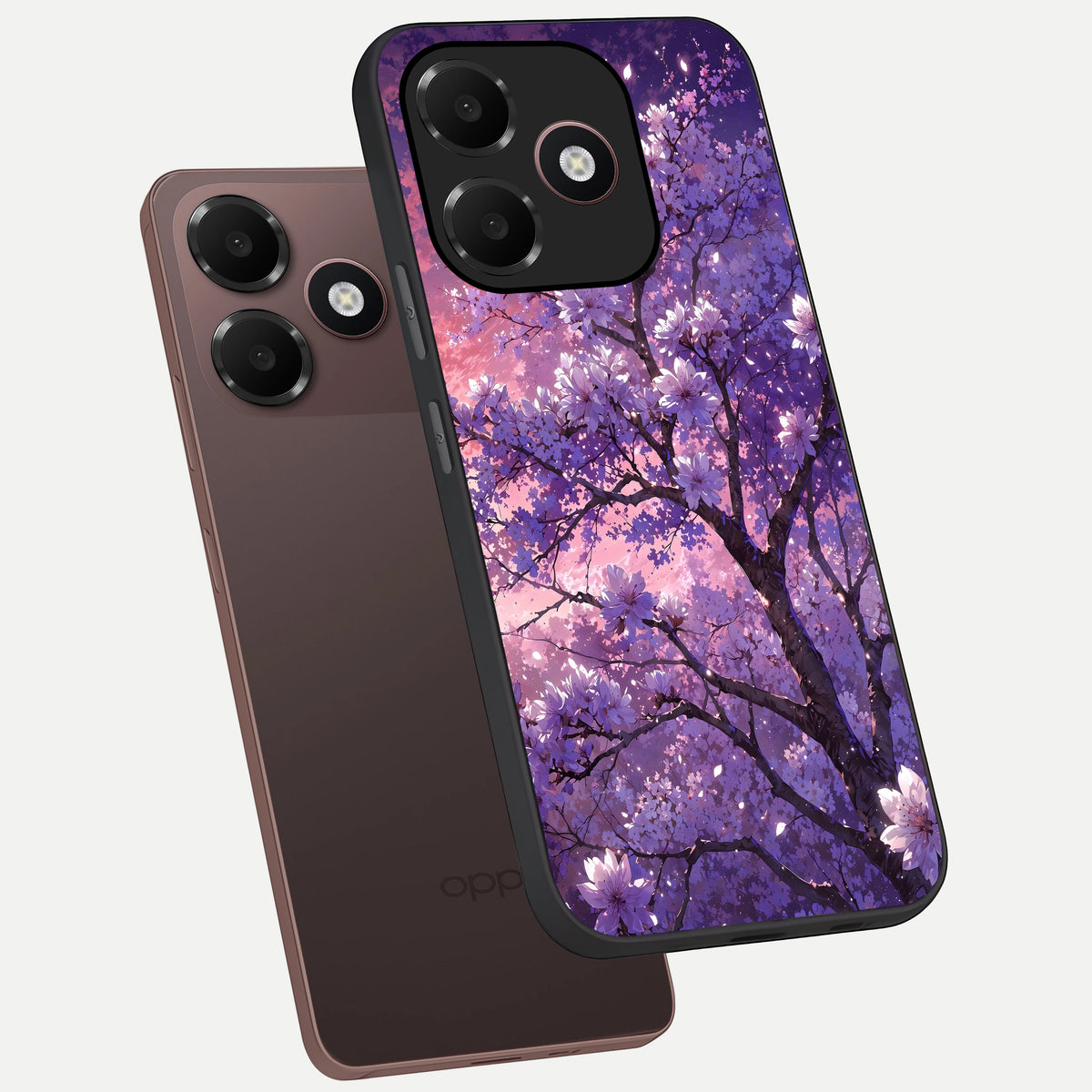 Blossom Tree phone case For Oppo A6C 5G showing premium glass back cover with detailed artwork
