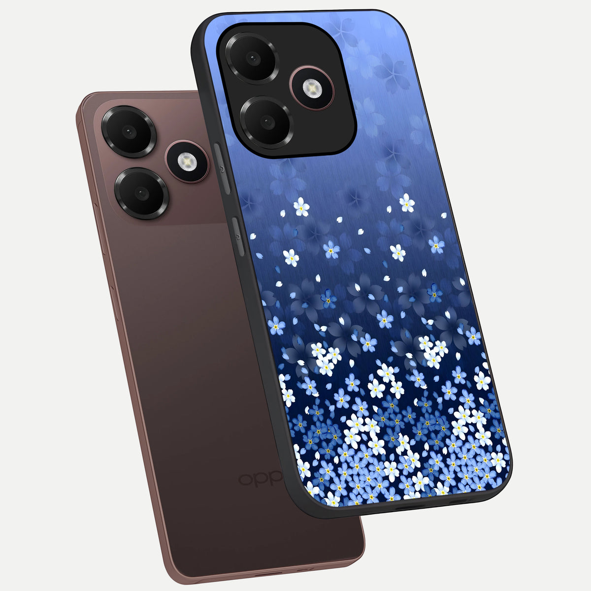  Blue Starry phone case For Oppo A6C 5G showing premium glass back cover with detailed artwork