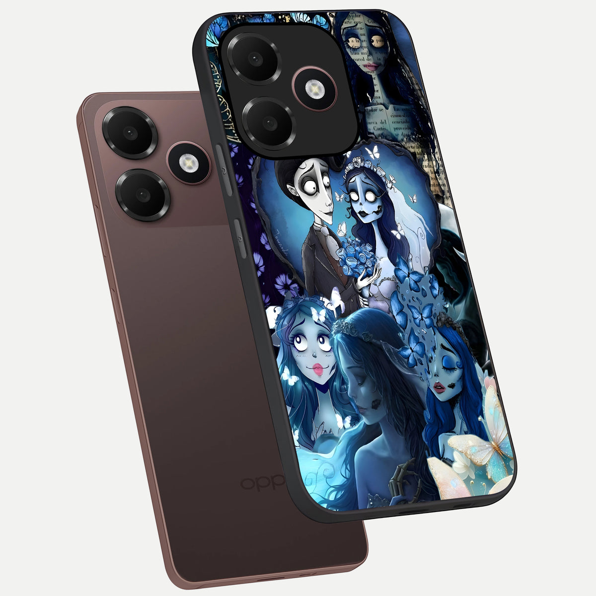  Butterfly Ghost Soul phone case For Oppo A6C 5G showing premium glass back cover with detailed artwork