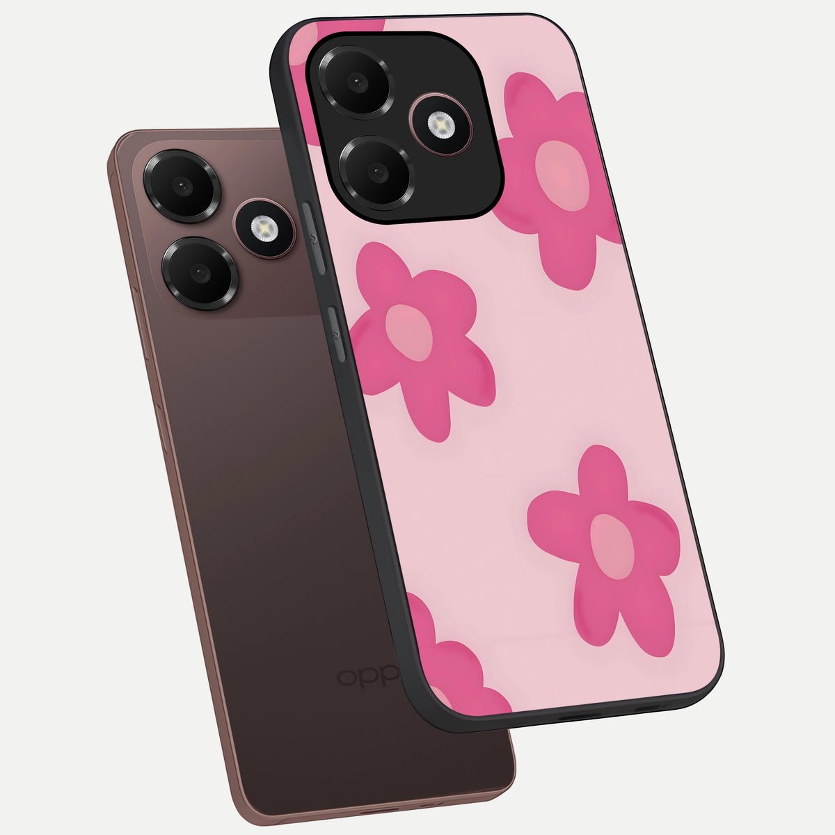  Candy Bloom Dreams phone case For Oppo A6C 5G showing premium glass back cover with detailed artwork