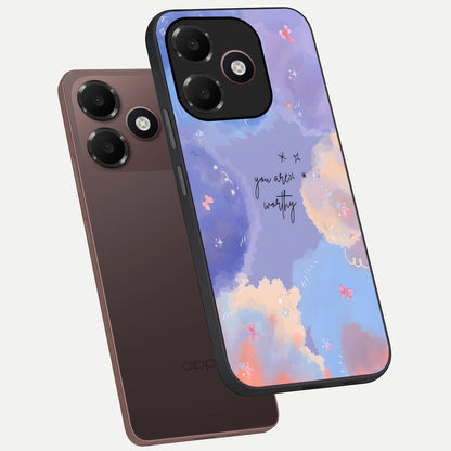  Celestial Cloud Magic phone case For Oppo A6C 5G showing premium glass back cover with detailed artwork