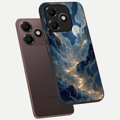  Celestial Cloud Road phone case For Oppo A6C 5G showing premium glass back cover with detailed artwork